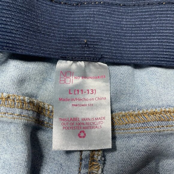 No Boundaries Womens Blue Butterfly Print High Rise Pull-On Flare Jeans Size L - Picture 3 of 10